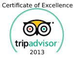 Kelowna B&B trip advisor certificate